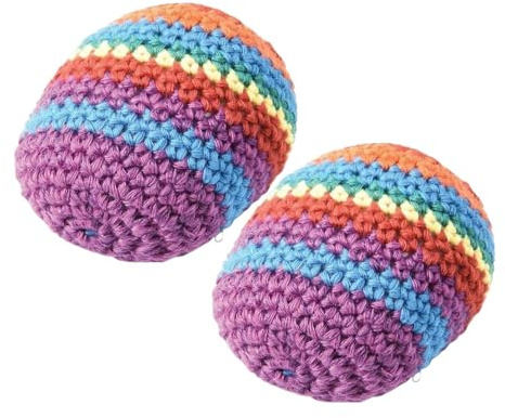 ZCSXK Palline da Giocoleria per Bambini | 2 Pezzi Giocattoli all'Uncinetto,Footbag,Ideale per Giocolieri All'Aperto, al, in Viaggio, Artisti di Circo e in Spiaggia