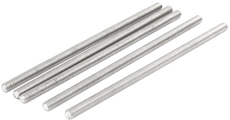 sourcing map 5 Stück Gewindestangen M5x120mm Edelstahl 304 Gewindestift Metrischem Vollgewinde Bar Gewindestäbe für Befestigung CNC-Werkzeugmaschinen 3D-Drucker Industrie Geräte