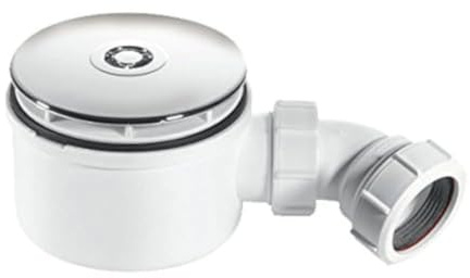 McAlpine st90cb10–70 90 mm flache Dusche Geruchsverschluss Messing verchromt – chrom und weiß