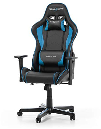 DXRacer Formula Series F08-NB Gaming Stuhl aus Kunstleder, Schwarz-Blau