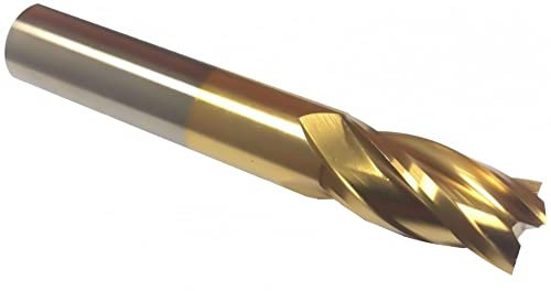 Fresa per finitura di qualità CNC, a candela, diametro 3 mm, rivestimento TiN resistente all'usura