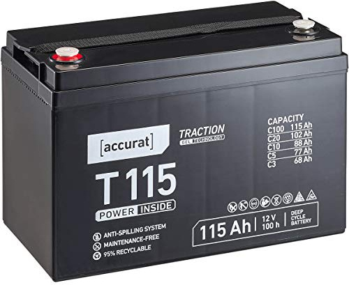 Accurat Traction T115 GEL 12V 115Ah Versorgungsbatterie Wohnmobil Solar USV