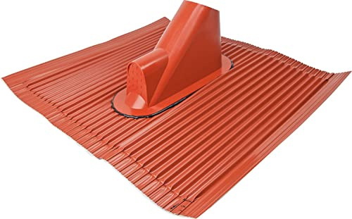 SCHWAIGER Roof Hood Aluminium Brick Red/Black up to Diameter 60 mm, Colour: Brick Red
