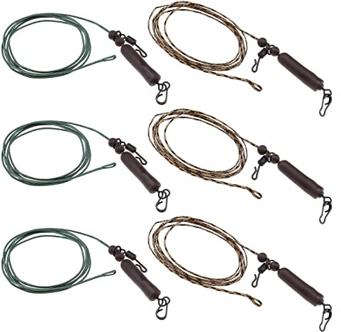 eMagTech 6 Stück Angelgeräte Verbindungen Pre Rigged Rig Tube Hubschrauber Chod Angelausrüstung Karpfenangeln Zubehör für Süßwasser Salzwasser