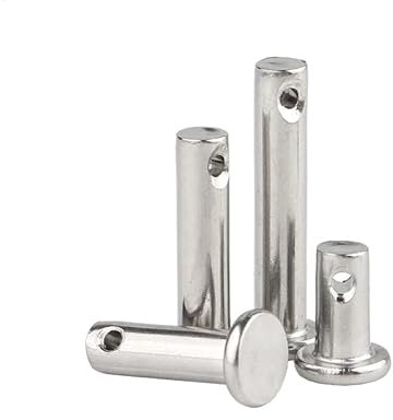 KAYRAM 10 Stück M3 Edelstahl 304 Schaft Flachkopfstifte mit Loch Positionierung zylindrischer Gabelkopfschraube 328 (Größe: M3 (10 Stück), Farbe: 30 mm)