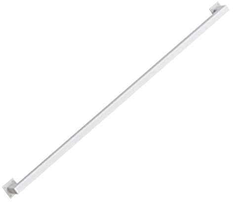 Junvstor 30-600cm Stair Handrail, White Square Staircase Handrail Wall Mounted Non-slip Bannister Hand Rail Metal Safety Grab Railing Galvanized Iron Load Capacity 200kg (Size : 2ft/60cm)