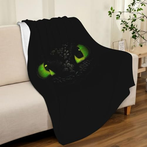 Kuscheldecke XXL Wolldecke 220x240 Flauschige Decke Schwarz Leichte Warme Tier Decke Winter Decke Flauschige Bettwäsche (Dragon,180x200 cm)