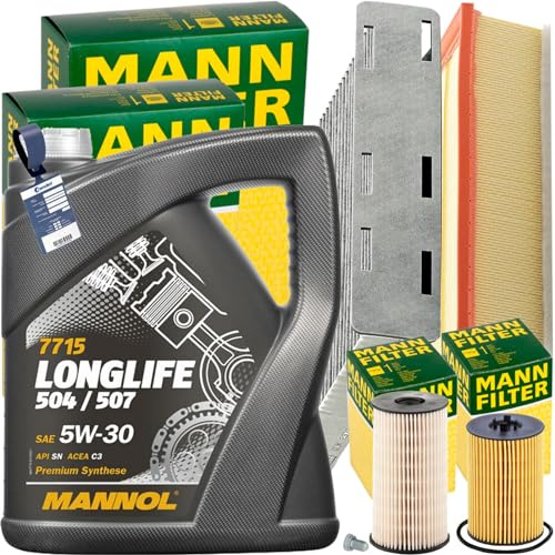 Inspektionspaket + 5L 507 5W-30 Öl passend für Caddy 4 Golf 6