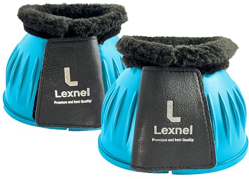 Rubber Bell Boots, Durable Bell Boots for Horse – Superior Hoof Protection and Comfort (Teal, L)