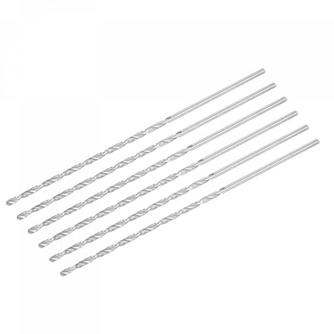 TA-VIGOR 6Pcs 3mm Extra Long Twist Drill Bits 160mm HSS Straight Shank | High Speed Steel Spiral Drill Bits for Wood, Metal, Aluminium and Plastic