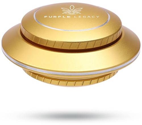 PURPLE LEGACY® Galactic Grinder – Set de 4 broyeurs à herbes et épices au design OVNI – Dents tranchantes – En aluminium – Couvercle magnétique – Diamètre 63 mm – Moulin à herbes