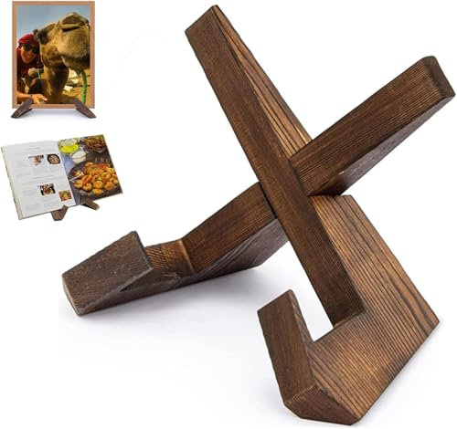 SHSHbuy Tellerhalter,Kochbuchhalter,Tellerständer zur Aufsteller Buchständer aus Holz Buchhalter Rezepthalter Bilderrahmen Halterung für Bilderrahmen,Staffeleien,Kunstwerk,Geschirr