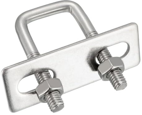 M6 Vierkant-U-Bolzen aus Edelstahl for 20 mm, 25 mm, 30 mm, 31 mm, 35 mm, 40 mm, 45 mm Rohrdurchmesser, Mutter, Bolzen, Muttern, Rahmengurte, 2 Stück (Size : M6 40mm)