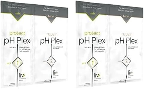 pH Plex 1 protect & 2 repair -Set para el cuidado del cabello. Protección y reparación con color y decoloración | Repara el cabello dañado | Para todo tipo de cabello. Resultados profesionales en casa