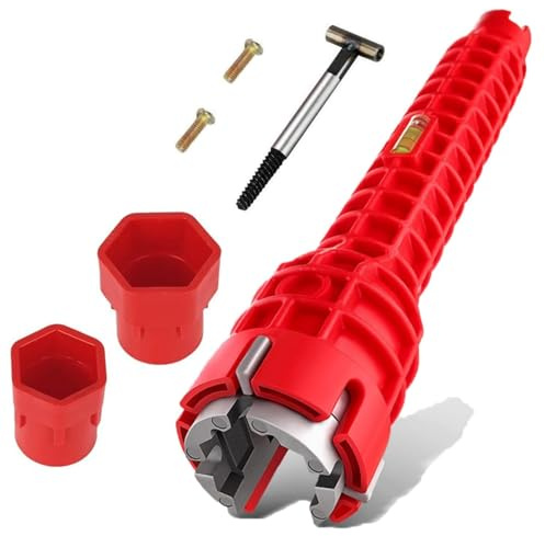 JOYVOX 1 Set Basin Wrench, 8-in-1 Tap Spanner & Faucet Wrench Tool - Multi-Functional Plumbing Tool for Tight Spaces, Easy-to-Use Universal Design for Home Repairs