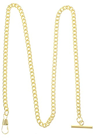 Homoyoyo Goldene Taschenuhr Hängekette aus Edelstahl, 1 Stück | Kleiderkette für Selbstgemacht, Leichtes Accessoire zum Dekorieren von Kleidung, Stilvoll und Einzigartig
