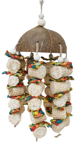 Juguetes para Loros de de maíz - Juguetes para Loros de cáscara de Coco de de maíz para pájaros, Juguetes de de maíz para pájaros | Juguete Colgante para pajar, jo
