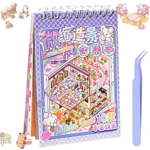 HTTDSLF Juegos de Pegatinas para Casa 3D DIY, DIY Scene Stickers, House Stickers, Pegatinas 3D para Casa, Perfecto para Adultos y Niños: Alivia el Estrés y Entretiene, incluye Pinzas