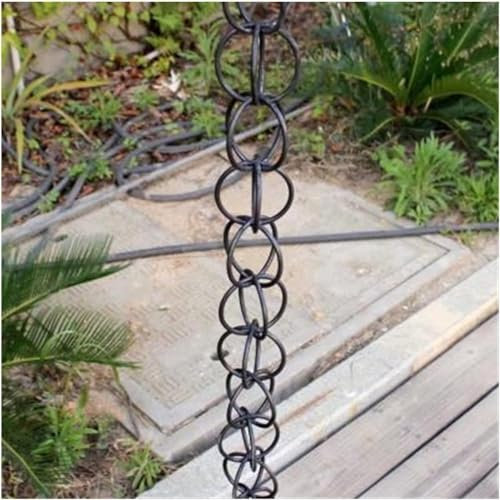 KJoBDwz Cadenas de Lluvia for bajantes for Lluvias intensas, Cadena Redonda de Agua Que Cae, Cadena de Agua de Lluvia entrelazada de Estilo japonés