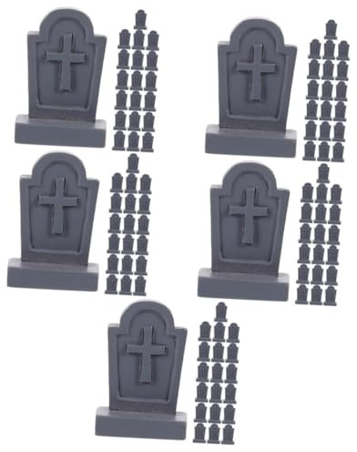 Mipcase 100piezas Decoración De Halloween Lápidas De para Jardín y Casa Adornos Espeluznantes y Cementerios Falsos