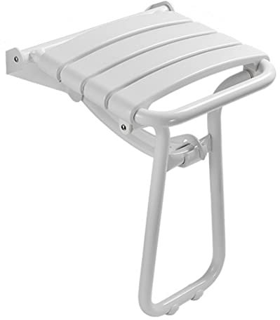 Fold Down Shower Seat Wall Mounted, Folding Shower Stool for Small Showers, Ideal for Adults, Elderly, Pregnant, Disabled, and Sauna Use
