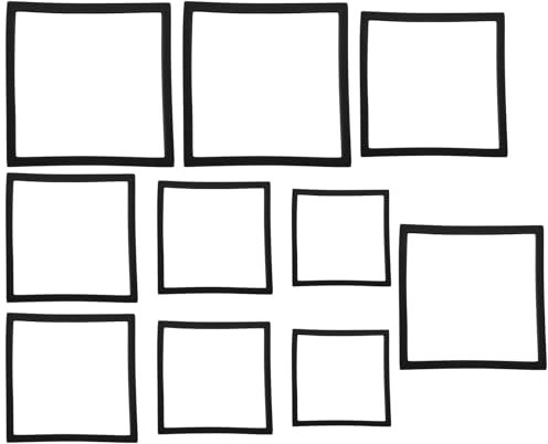 Anillos para peces de acuario – Juego de 10 anillos cuadrados flotantes | Varios tamaños para alimentación de peces, valla plantas acuáticas, mantiene flotantes plantas y alimentos, accesorio ideal