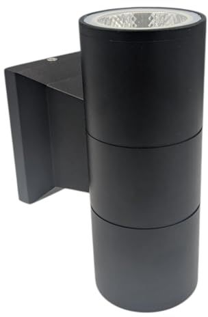 Luxury Waterproof Outdoor LED Wall Light – Modern Matt Black Up and Down Lighting – Includes Bulb – Durable Weatherproof Exterior Sconce for Garden, Patio, Porch, Deck, and Outdoor Walls