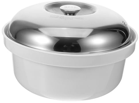 TOPPERFUN Vaporera para Microondas de Acero Inoxidable, Multiusos, Cocción Rápida y Fácil Limpieza, Adecuado para Dumplings y Panecillos en Cocina