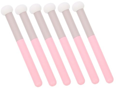 PENIKOKO 6pcs Mushroom Head Concealer Brush with Sponge Handle Small Compact Multifunctional Makeup Sponges for Seamless Blending and Coverage Suitable for Wet and Dry Use