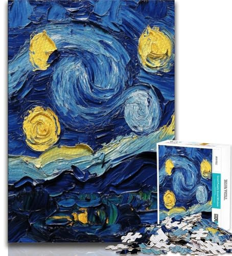 Starry Night Country 1000-teiliges Puzzle für Erwachsene und Jugendliche, anspruchsvolles Spielgeschenk, ganze Familie (38x26cm)