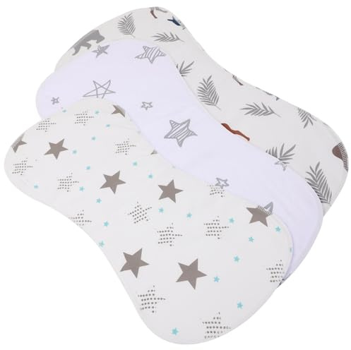 GOOHOCHY 3 Stck Teiliges Spucktuch aus Saugfähiger Weicher Baumwolle Langlebige Burp Cloths für Mädchen Hautfreundlich Waschbar als Spucklappen und Schultertuch