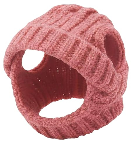 Knitted Puppy Hat - Soft Breathable Pet Headwear with Ear Openings, Winter Animal Cap, Cute Costume Accessory, Comfortable Stretch Fabric Apparel | Charming Holiday Outfit for Birthday Party