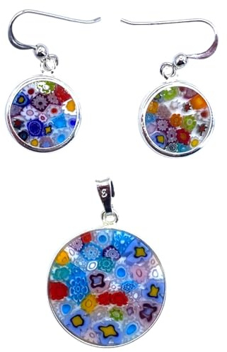 Vinciprova Le Gemme di Venezia Gioielli Set di Gioielli Donna Giovane (Young Woman) Unisex Tradizionale Murrina Vetro di Murano Made in Italia