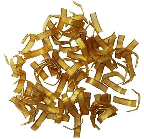 Verschlussclips - Beutelverschlüsse - Tütenverschlüsse, 33 x 8 mm (100 Stück, MATTGOLD)