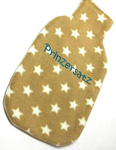 Personalisierbare Hülle für 2 Liter Wärmflasche - Fleece mit Stickerei - PRINZERSATZ -