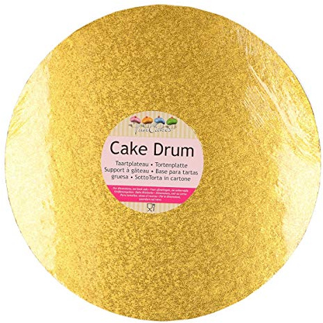 FunCakes FC1325RD Cake Board-runde Kuchenplatte in edlem Gold Ø25 cm, Papier, Rund Ø25cm
