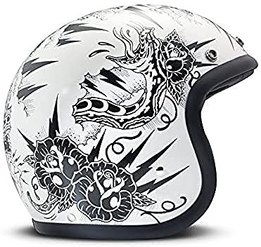 DMD Jethelm Motorrad Vintage Thunderstruck, mehrfarbig, Größe S