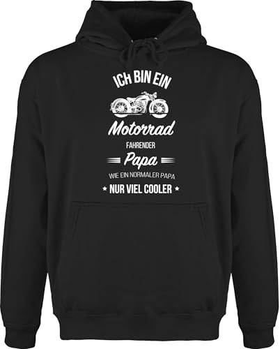 Shirtracer - Hoodie Herren Pullover Männer - Geschenk zum Vatertag - Ich Bin EIN Motorrad Fahrender Papa