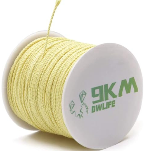 9KM DWLIFE Geflochtene Kevlarschnur, 136 kg, 1.3 mm, 60 m, hohe Zugfestigkeit, Abrieb, schwer entflammbar, Drachenschnur, Angelschnur, Modellraketenschock, Ridgeline, taktisches Überlebens-Paracord