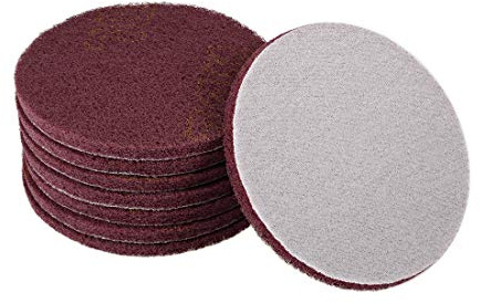 Sourcing Map Nylon Scheuerschwämme, 12,7 cm, 320–400 Körnung, Rot, für Bohrmaschine, Fliesenschrubber, Polierpads