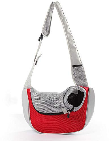 PETEMOO Tragbar Haustier Hunde Katzen Welpen Umhängetasche Reise Träger Schulter Beutel Atmungsaktiv Mesh Transporttasche
