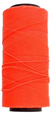 The Beadsmith Knot It - Cordón de poliéster encerado, 1 mm de diámetro, carrete de 144 metros (143 m) (naranja neón)