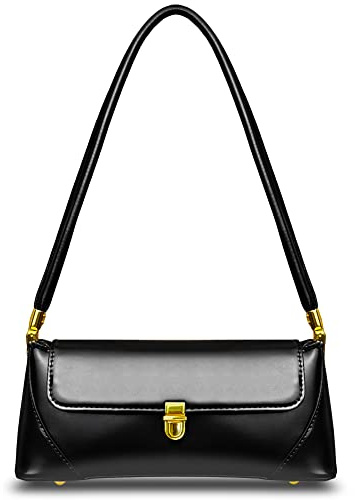 Black Shoulder Bag for Women Vintage Purses Retro Clutch Purse