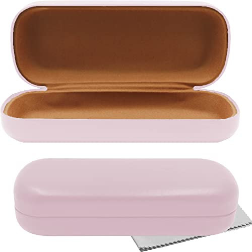 Olicky Estuche rígido para gafas de PU, Fundas de gafas para Almacenar Gafas de Lectura, Gafas de Sol, Gafas Ópticas. Incluye paño para Limpiar gafas.
