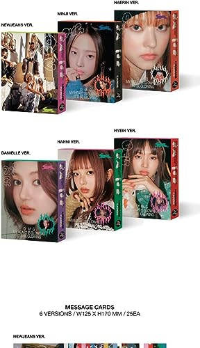 NewJeans OMG 1st Singile Album Message Card Version CD+Photobook+Message Card+Lyrics book+Photocard+Sticker+Tracking (HYEIN Version)