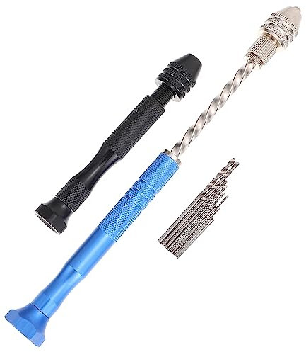 Housoutil Pz Pin Vise Hand Drills in Acciaio Resistente Per Gioielli e Resina Trapano Manuale Con Punte Multiple Attrezzi Precisione Per Modellismo e Te