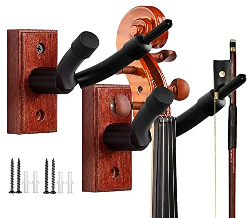 Bexdug Violine Wandaufhänger | Hölzerner Geigenaufhängerhaken - Robuster Violinen-Aufhängerständer, Cello-Wandhalterung, stabiles Präsentations für Studio, Zuhause, Gitarren, Mandoline, Ukulele