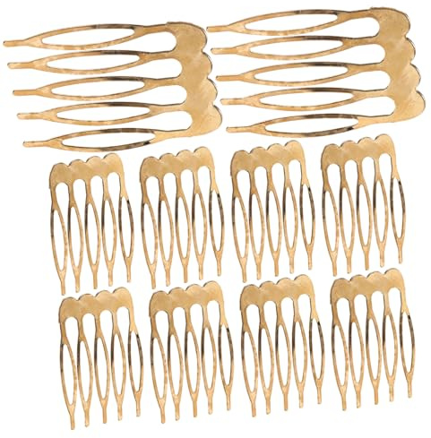 VINTORKY Haarkamm Gold 10 Stücke Kleine Steckkämme Für Damen Elegante Haarschmuck Für Hochzeiten Und Festlichkeiten Kompakte Seitenkämme Für Brautfrisuren