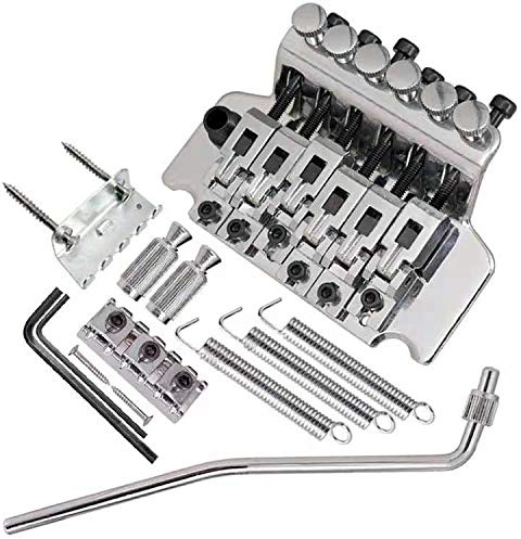sdhengyee Electric Guitar Double Locking Tremolo Bridge for Floyd Rose Style, Chrome