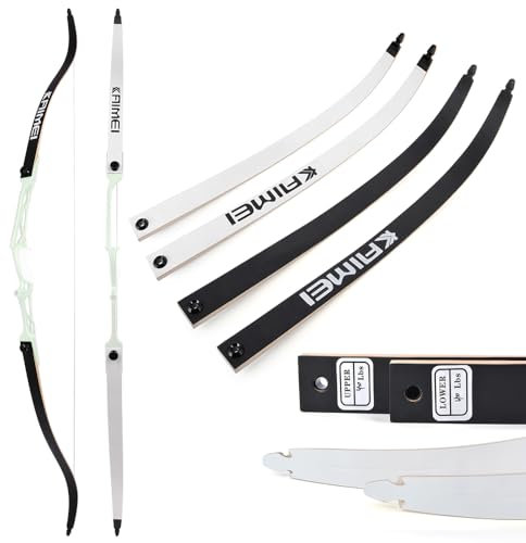 surwolf Takedown Recurve Bogenglieder 66/68/70 Zoll, Wettkampf Recurve Bogen Wurfarme, 12–40 Pfund, Ziel Recurve Bogen, Langbogen（schwarz,68-18lbs）